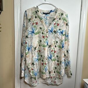 Zara floral print blouse